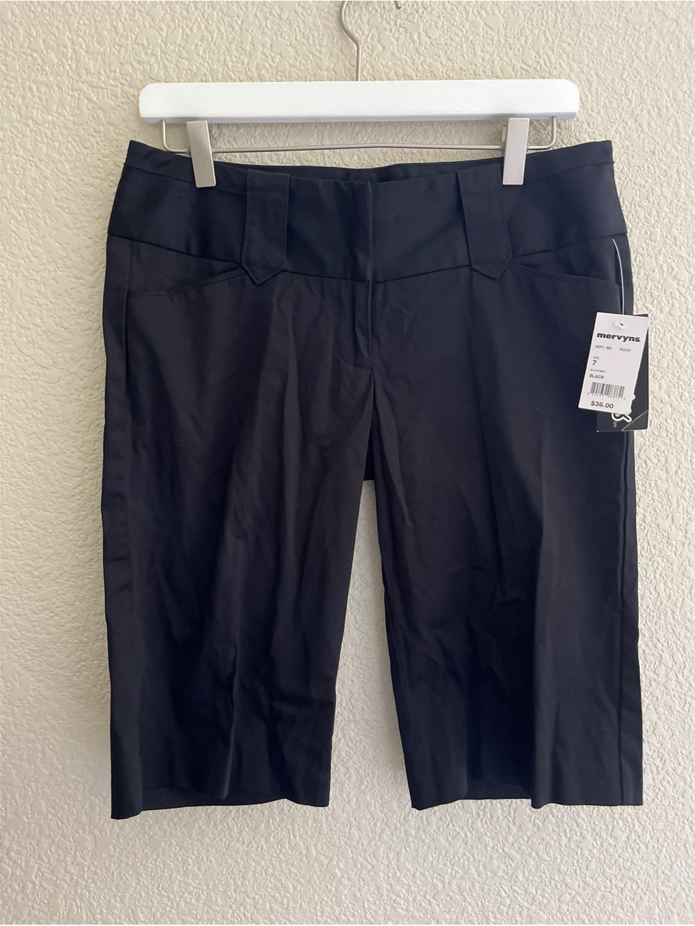 Vintage Stooshy Black Bermuda Shorts Women’s Size 7 Brand New